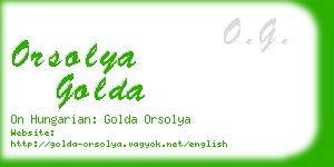 orsolya golda business card